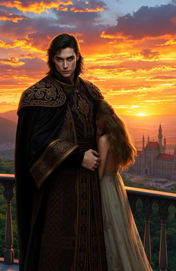 A romantic scene inspired by the book 'King of Wrath'