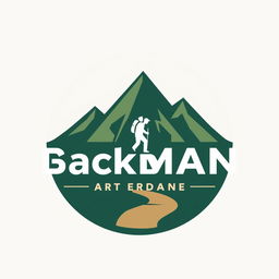 A modern and stylish logo for a backpack brand featuring a German name