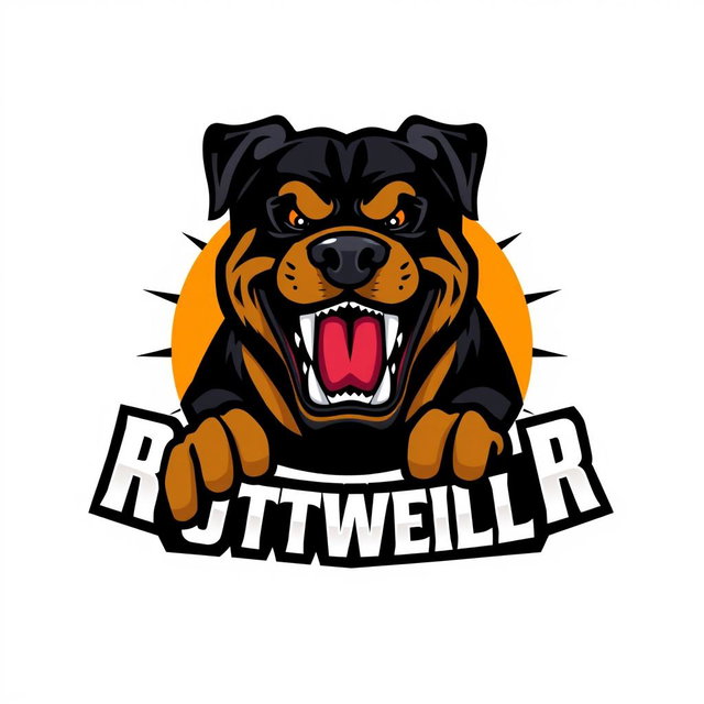 A logo redesign featuring a fierce Rottweiler displaying its teeth in an aggressive stance, replacing the previous mascot