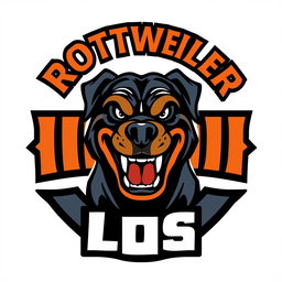 A logo redesign featuring a fierce Rottweiler displaying its teeth in an aggressive stance, replacing the previous mascot