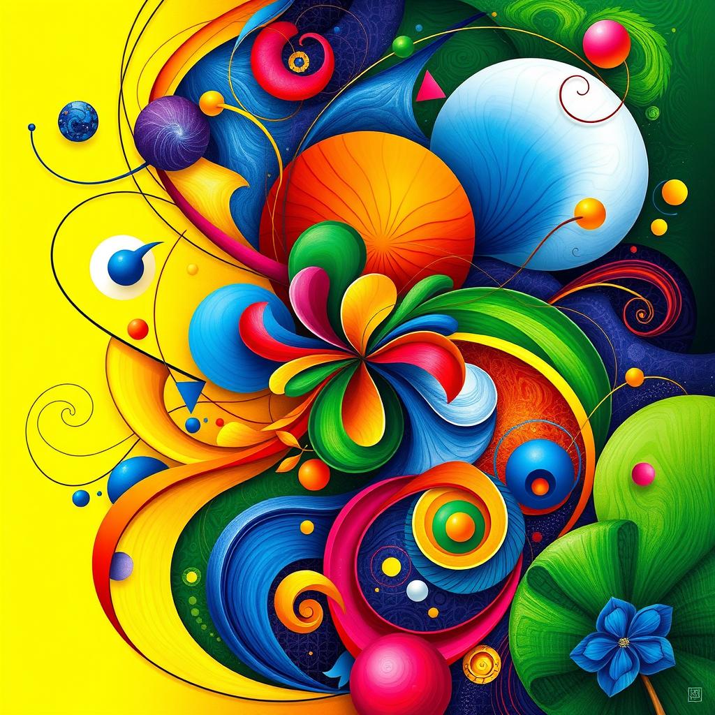 Dive into Color: Vibrant Abstract Design