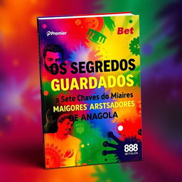 A captivating book cover featuring a vibrant blend of colors inspired by the brands Premier Bet, Elefante Bet, and 888 Bet