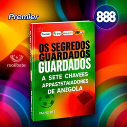 A captivating book cover featuring a vibrant blend of colors inspired by the brands Premier Bet, Elefante Bet, and 888 Bet
