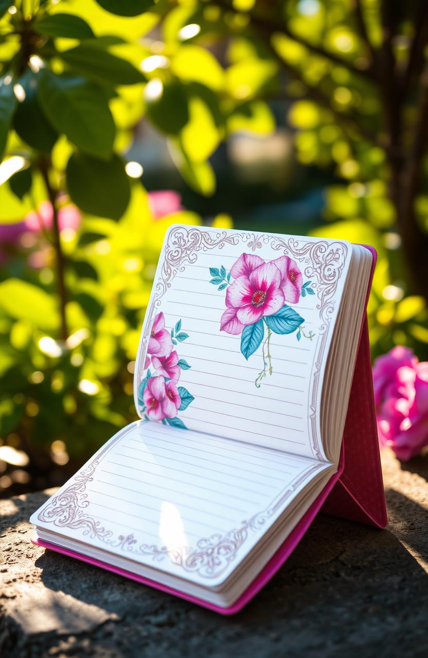 A stunningly beautiful notebook designed with intricate patterns and vibrant colors