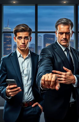 Two men highlighted, one young and one more mature, representing Gabriel and Alexander