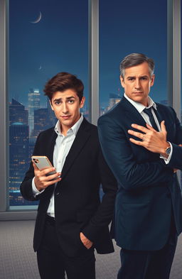 Two men highlighted, one young and one more mature, representing Gabriel and Alexander