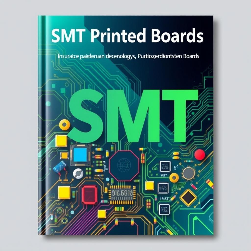 A technical industrial book cover illustrating SMT (Surface Mount Technology) printed circuit boards