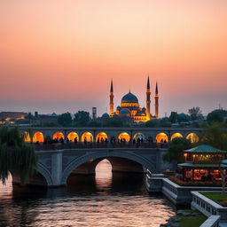 A stunning, serene view of Isfahan, famous for its beautiful Persian architecture
