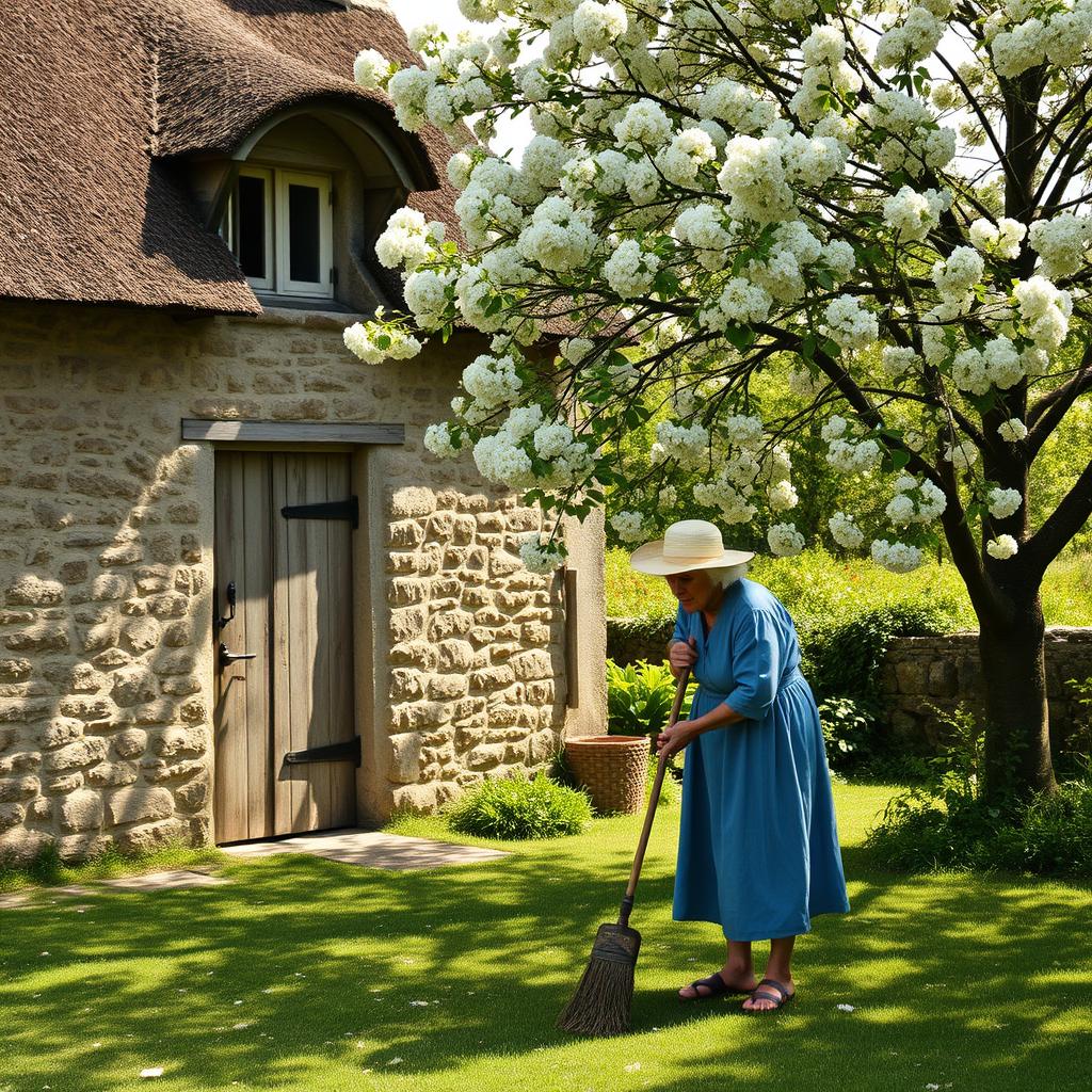 rustic-charm-elderly-woman-in-a-quaint-cottage-yard