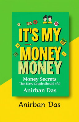 A humorous and captivating book cover design for the title 'ITS MY MONEY', prominently displayed in bold, eye-catching typography that commands attention