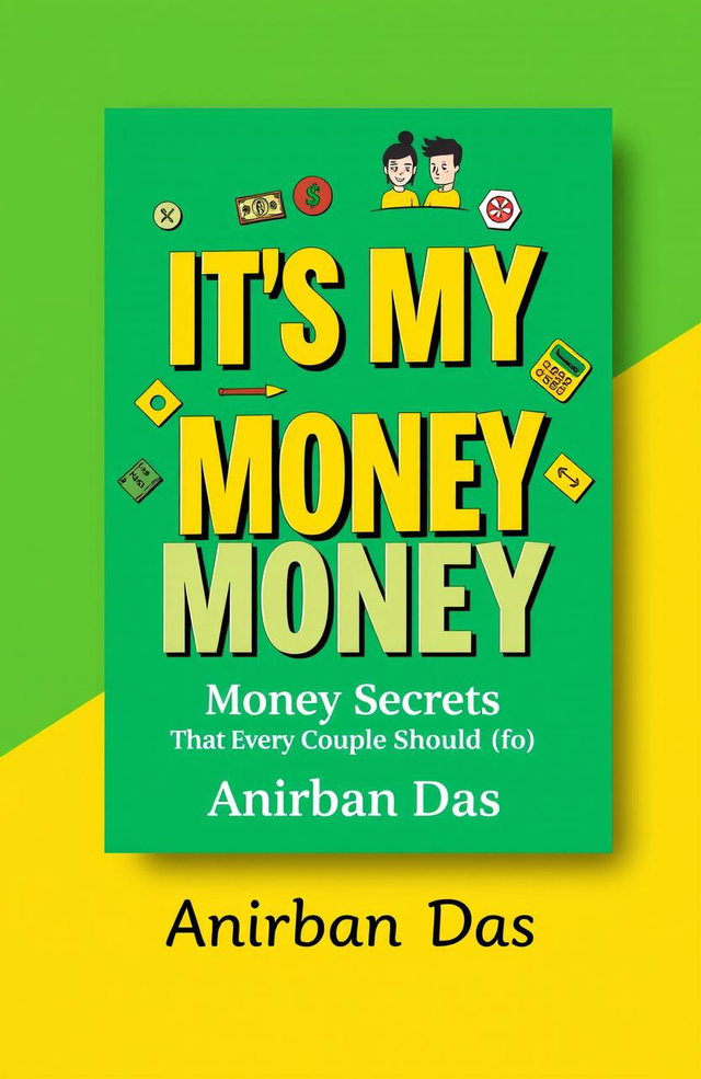 A humorous and captivating book cover design for the title 'ITS MY MONEY', prominently displayed in bold, eye-catching typography that commands attention