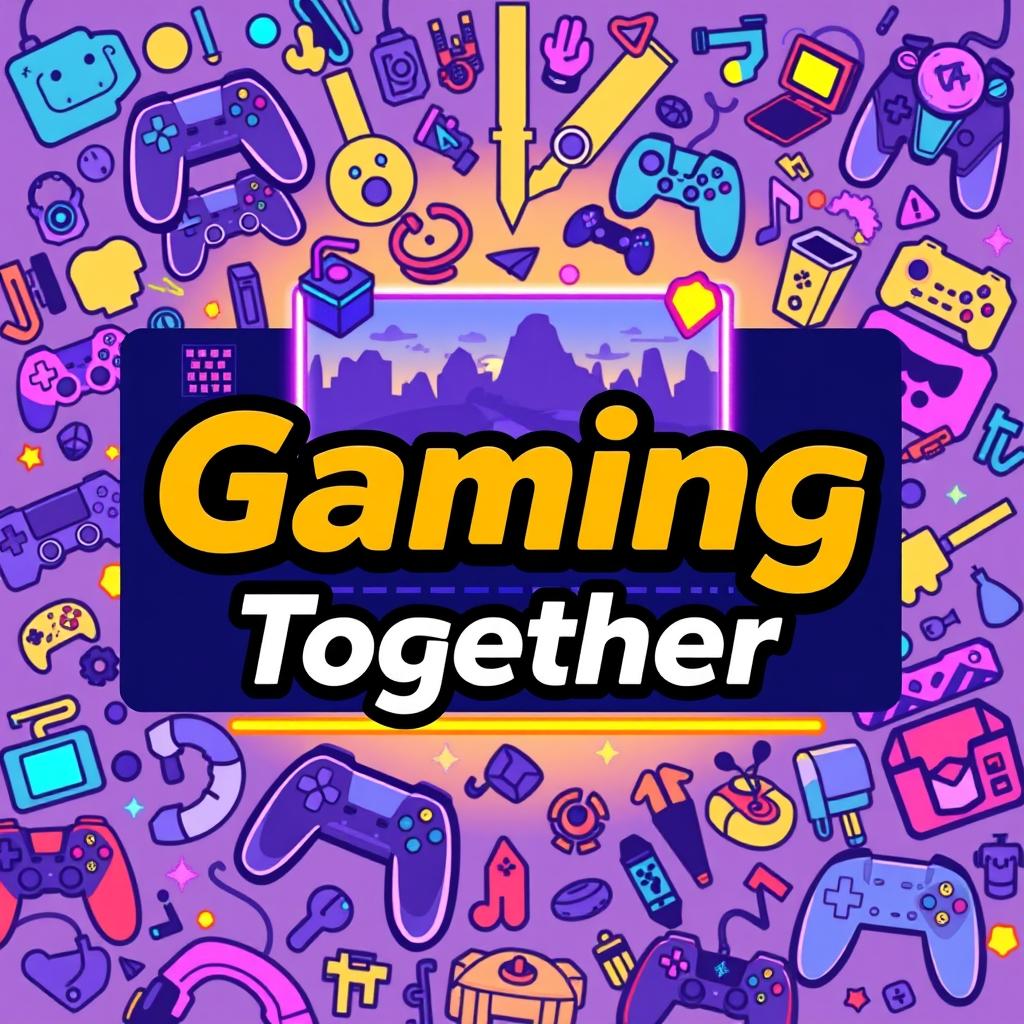 A vibrant gaming profile channel design featuring a dynamic and colorful layout with a modern aesthetic
