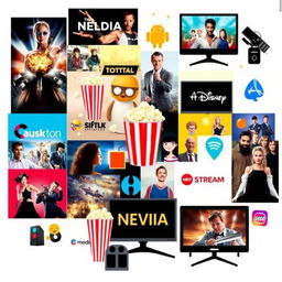 A vibrant, dynamic collage showcasing various elements of entertainment in media