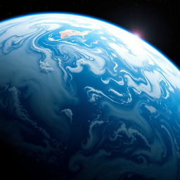 A breathtaking view of Earth from space, showcasing its vibrant colors and intricate cloud patterns