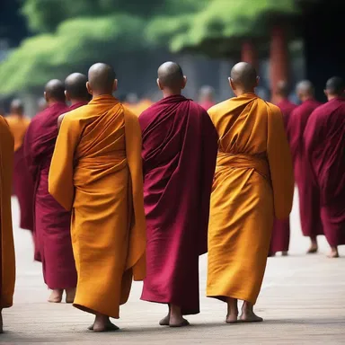 The ceremonial robes worn by Buddhist monks are often made from acetate rayon.