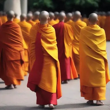 The ceremonial robes worn by Buddhist monks are often made from acetate rayon.