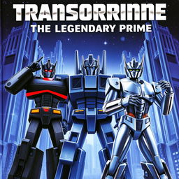 Cover titled 'Transforprime The Legendary Prime', set against the backdrop of the planet Cybertron with a metallic ambiance