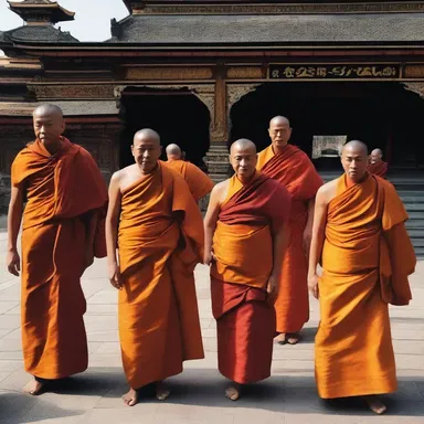 The ceremonial robes worn by Buddhist monks are often made from acetate rayon.