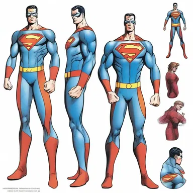 The superhero's costume in the comic book series was designed with an eye-catching acetate rayon material.