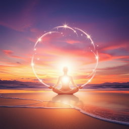 An ethereal scene depicting the concept of soul healing