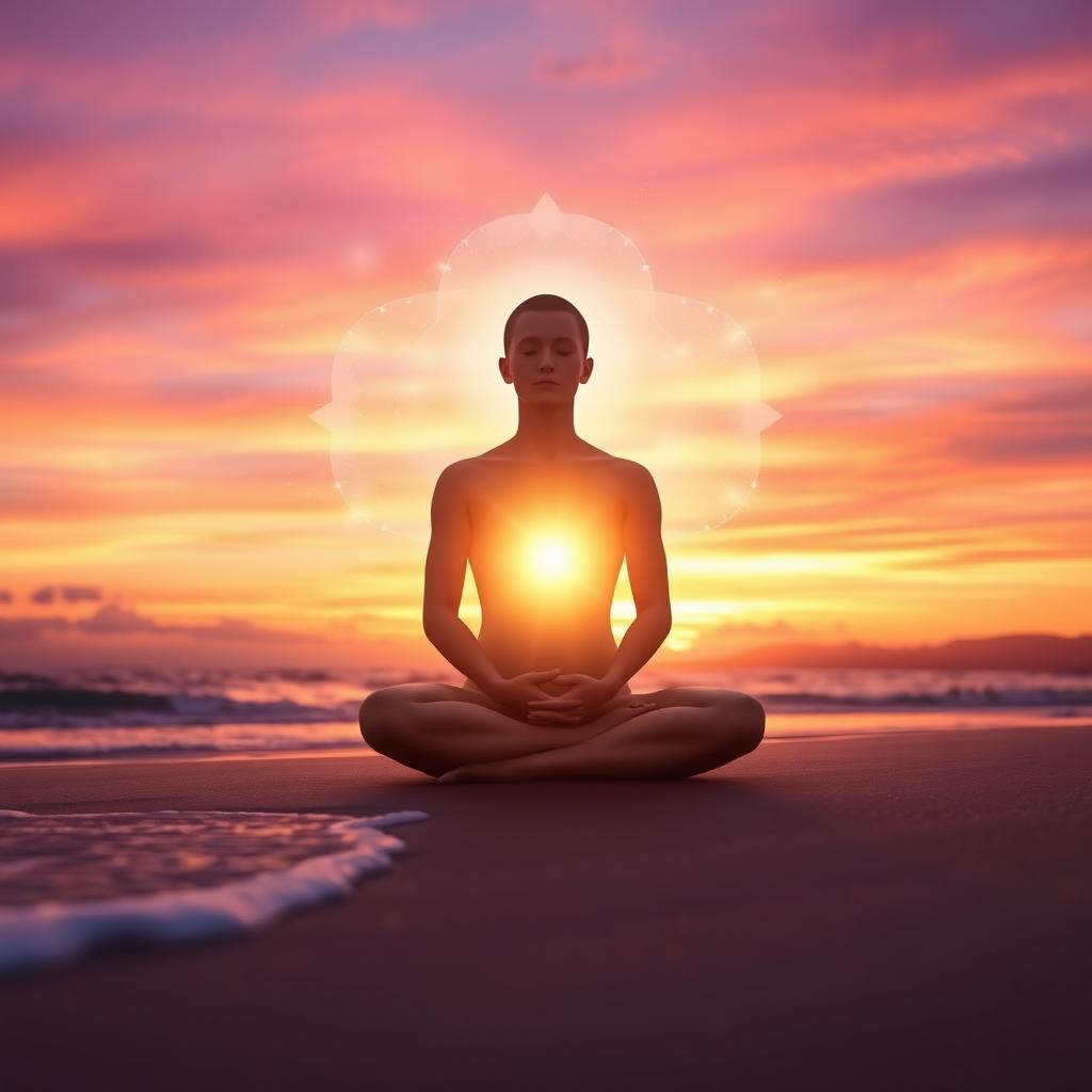 An ethereal scene depicting the concept of soul healing