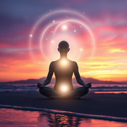 An ethereal scene depicting the concept of soul healing