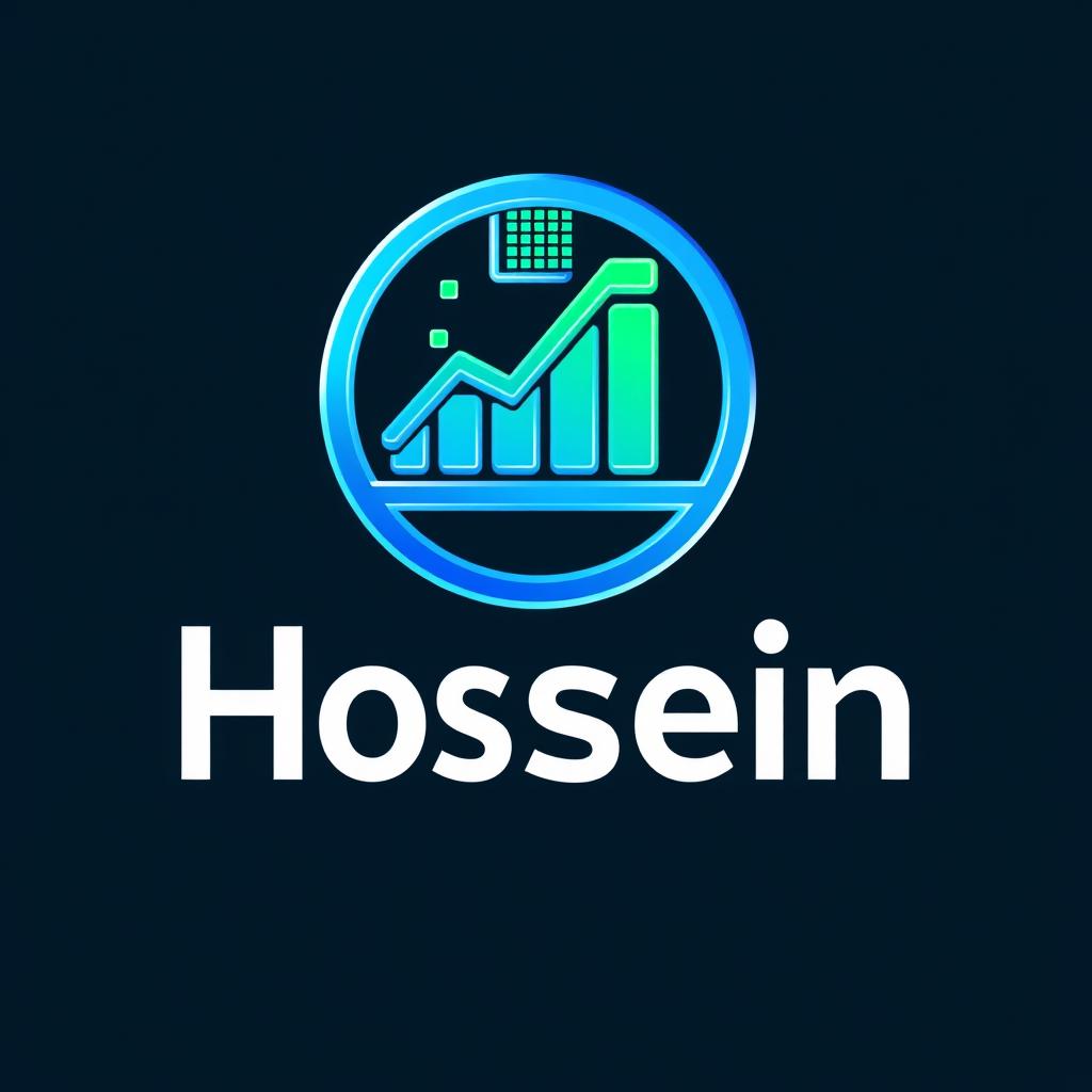 A 3D logo featuring the name 'Hossein' prominently displayed beneath it