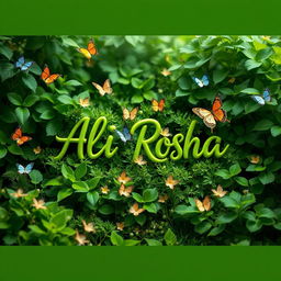 A beautiful and enchanting scene featuring a lush green landscape