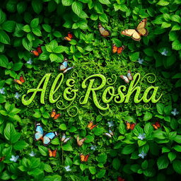 A beautiful and enchanting scene featuring a lush green landscape
