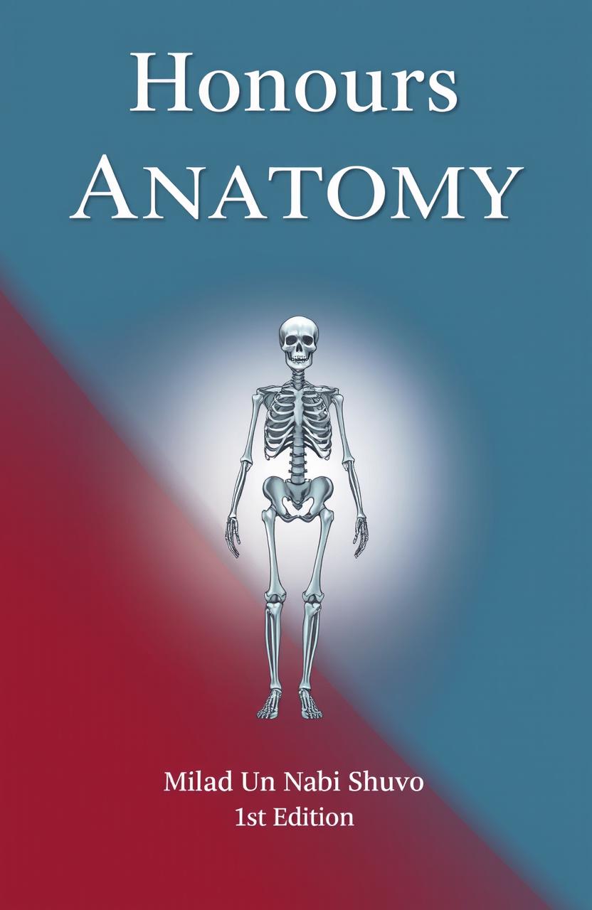 A book cover design for 'Honours Anatomy' featuring the title in bold, elegant letters prominently displayed at the top