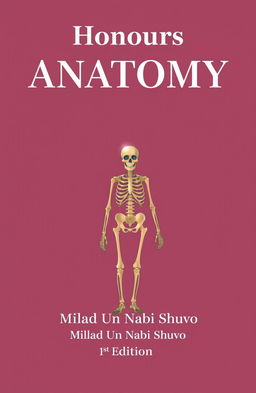 A book cover design for 'Honours Anatomy' featuring the title in bold, elegant letters prominently displayed at the top