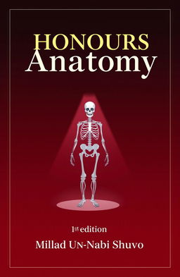 A book cover design for 'Honours Anatomy' featuring the title in bold, elegant letters prominently displayed at the top