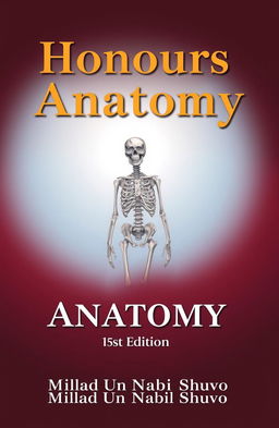 A book cover design for 'Honours Anatomy' featuring the title in bold, elegant letters prominently displayed at the top