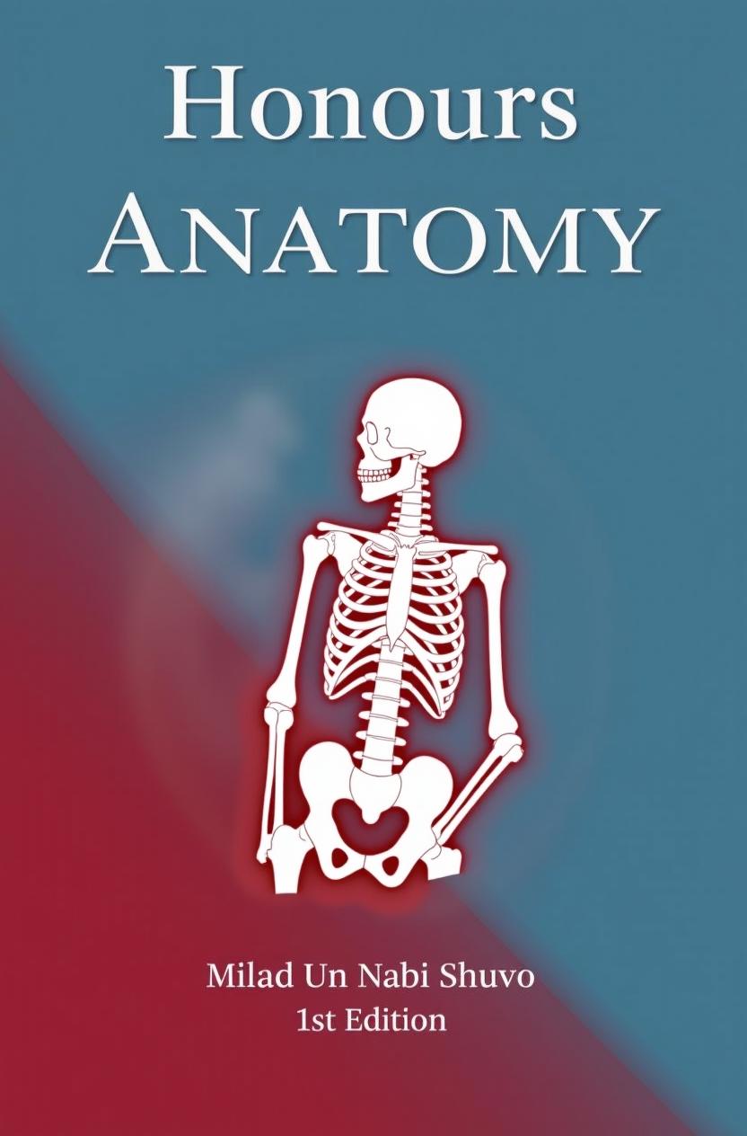 A book cover design for 'Honours Anatomy' for 1st Professional Examinees' Viva, showcasing the title in bold, elegant letters prominently at the top