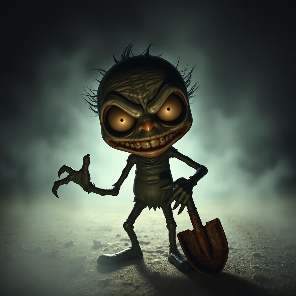 A creepy version of the iconic Micro Pico y Pala character, featuring an eerie atmosphere