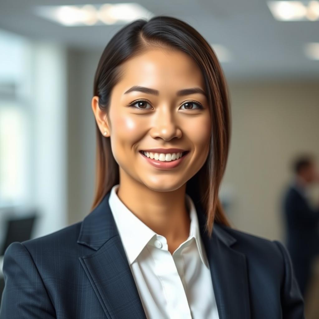 A professional headshot portrait of a person wearing a tailored suit, showcasing a confident and approachable expression