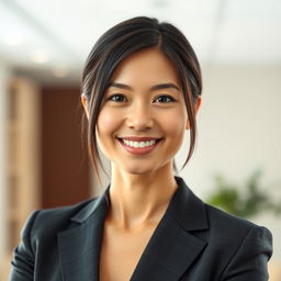 A professional headshot portrait of a person wearing a tailored suit, showcasing a confident and approachable expression