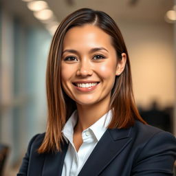 A professional headshot portrait of a person wearing a tailored suit, showcasing a confident and approachable expression