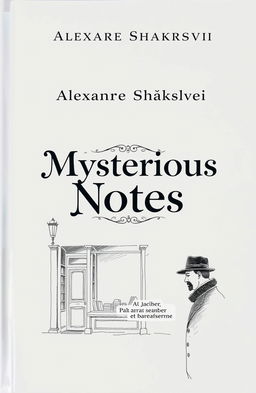 A minimalist book cover design featuring a white background