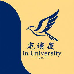 Logo design for Jilin University featuring a stylized flying bird soaring above the text 'Jilin University' and the year '1946'