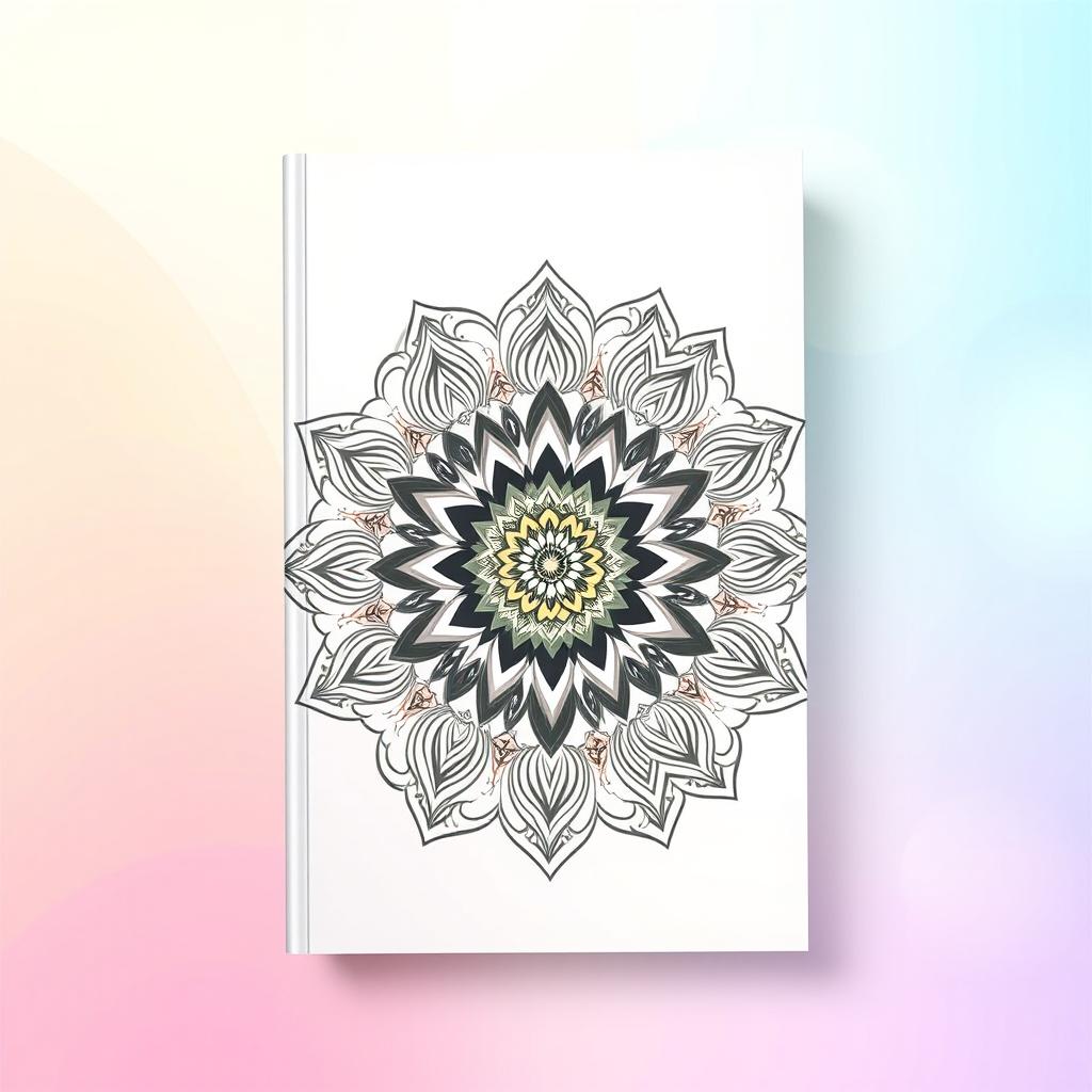 A stunning book cover design featuring an intricate mandala pattern