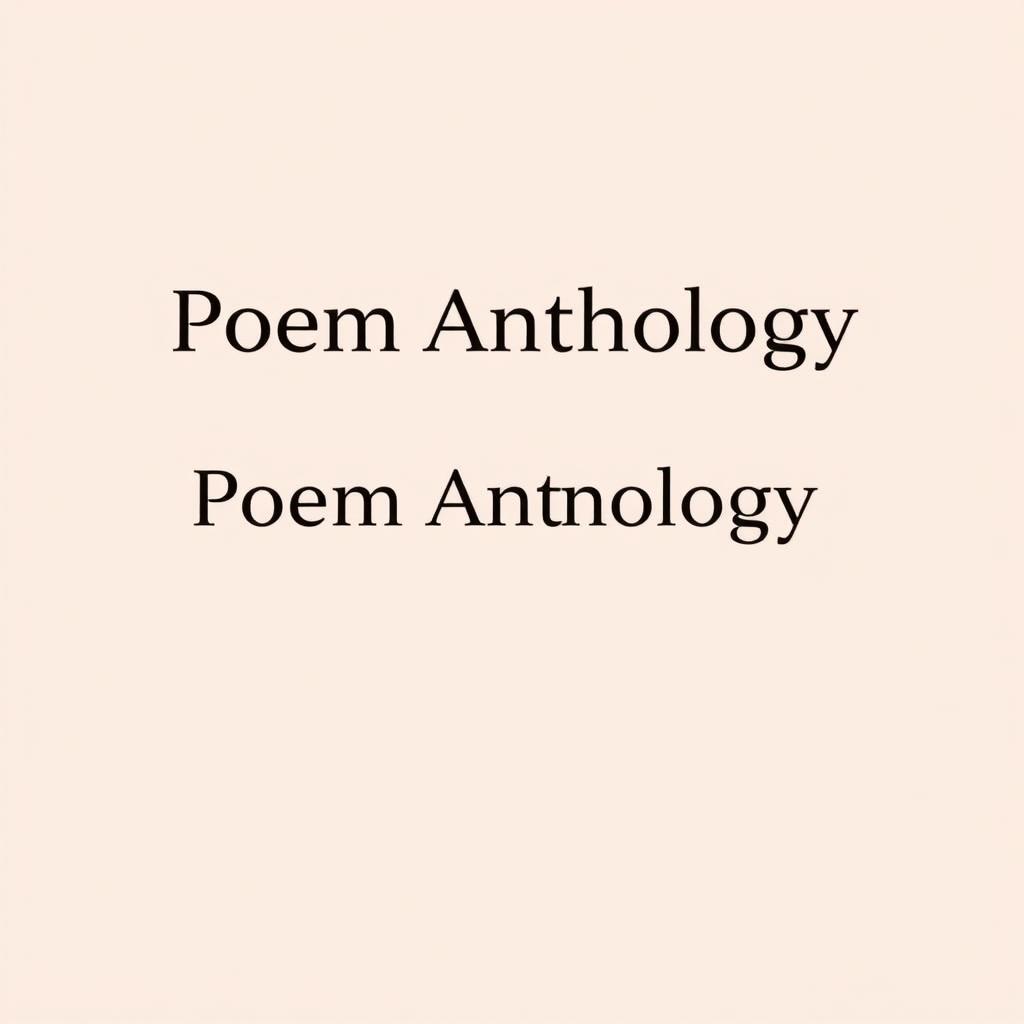 A simple and elegant cover design for a poem anthology, featuring a clean and minimalistic background in soft pastel colors