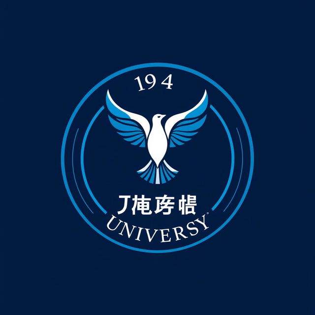A logo design for Jilin University featuring a stylized flying bird at the center, representing freedom and aspiration