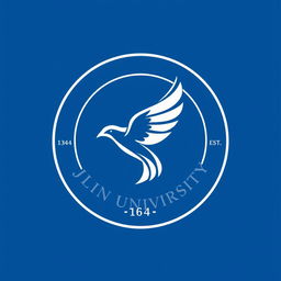 A circular logo design featuring a stylized flying bird, symbolizing freedom and knowledge, integrated within the design