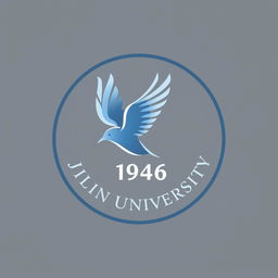 A logo design for Jilin University featuring a stylized flying bird in the center, with the year '1946' incorporated into the design