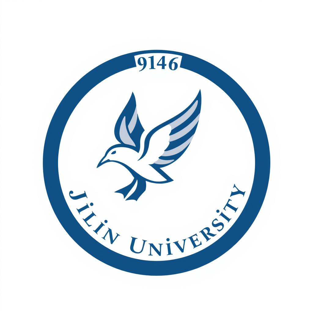 A logo design for Jilin University featuring a stylized flying bird, incorporating the year 1946 in a prominent way