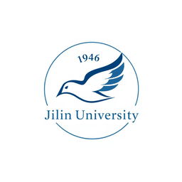 A logo design for Jilin University featuring a stylized flying bird, incorporating the year 1946 in a prominent way