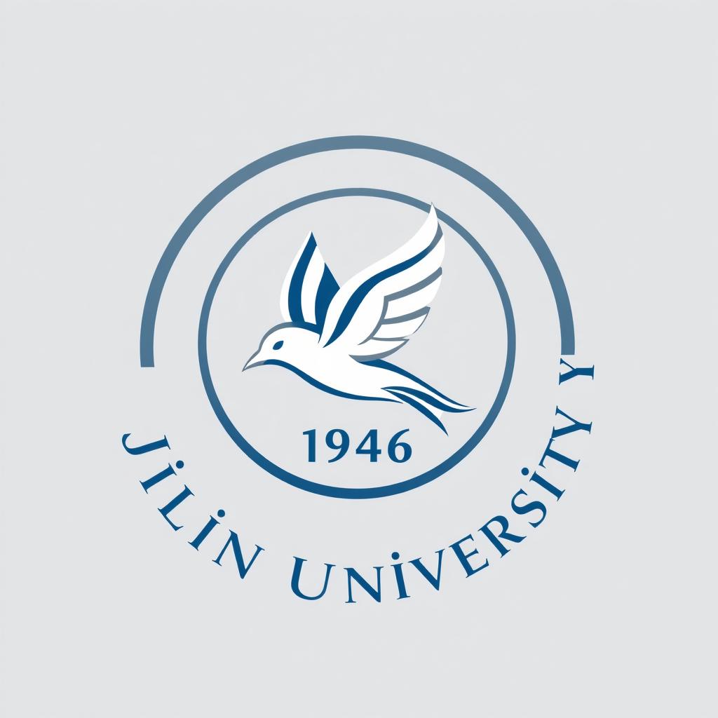 A logo design for Jilin University featuring a stylized flying bird as the central element, with the date '1946' integrated into the design