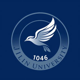 A logo design for Jilin University featuring a stylized flying bird as the central element, with the date '1946' integrated into the design