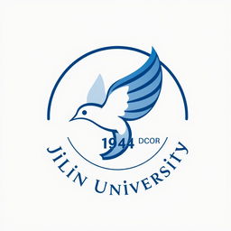 A logo design for Jilin University featuring a stylized flying bird as the central element, with the date '1946' integrated into the design